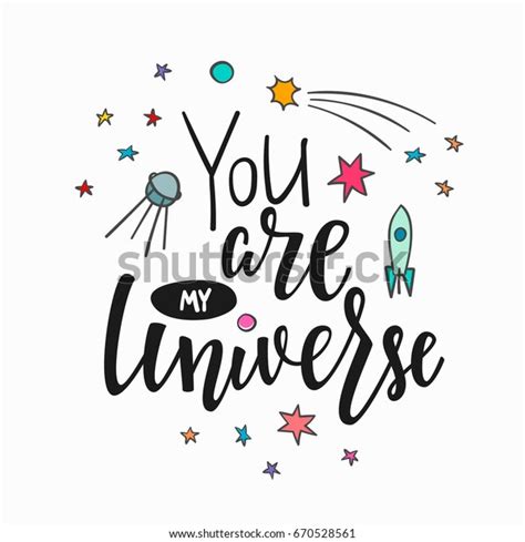 You My Universe Love Romantic Space Stock Vector Royalty Free 670528561