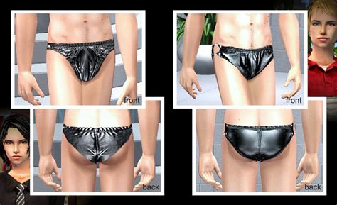 Mod The Sims Leather Undies For Sexy Male Sims