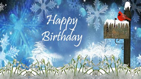 Beautiful Happy Birthday Winter Images And Pics