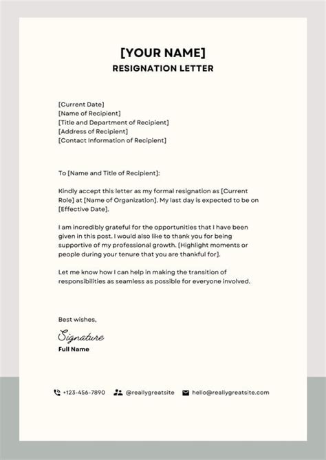 Page 2 Free To Edit And Print Resignation Letter Templates Canva