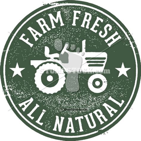 Farm Fresh And All Natural Rubber Stamp Stompstock Royalty Free