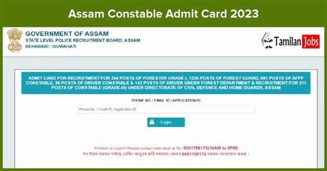 Assam Constable Admit Card 2023 Out Check PET PST Date At