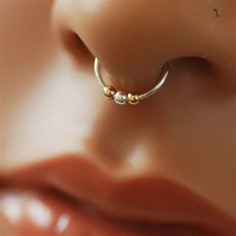 Fake Nose Ring Fake Septum Ring Fake Piercing Gold Filled Fake Septum Fake Nose Fake Nose Hoop