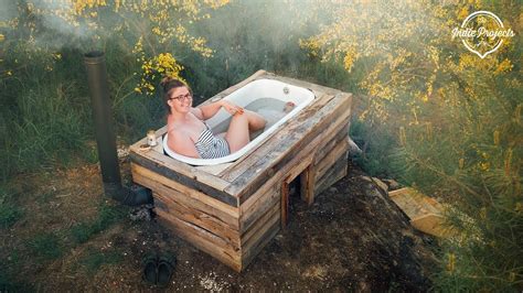 🛀incredible Off Grid Wood Fired Bath Tub Complete Portuguese Homestead Outdoor Bathtub
