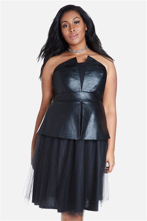 The Best Plus Size Leather Dress Strapless Bestsy