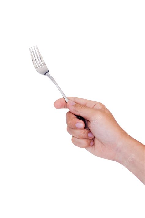 Hand Holding Fork Fork Meal Holding Clipping Path Png Transparent