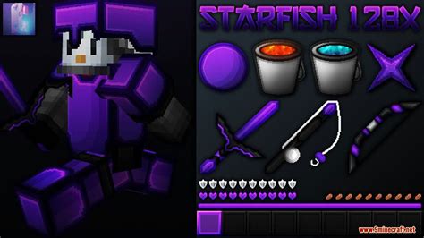 Starfish 128x Texture Pack 119 118 Pvp Pack For Bedrock Edition
