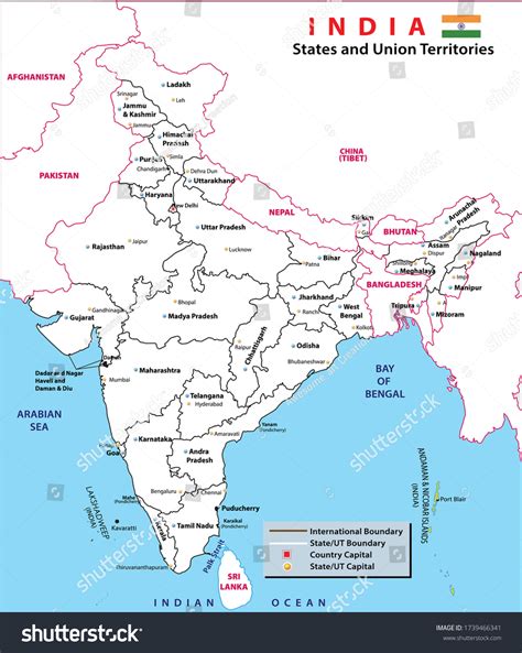 India Map Political Map India Black