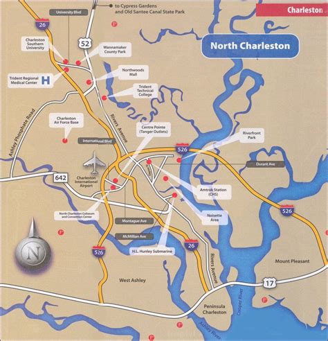 Map Of North Charleston Sc South Carolina Charlestons Finest City