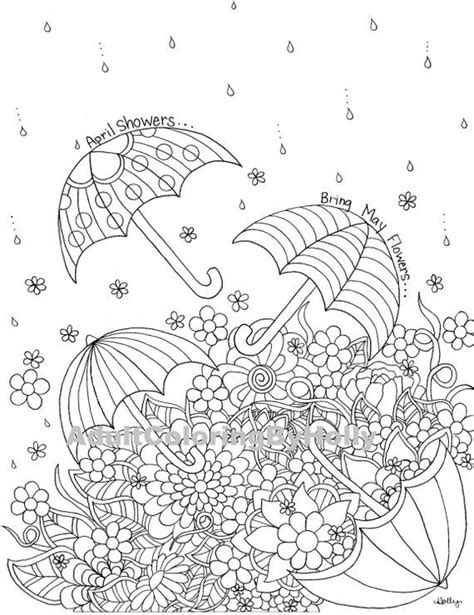 Download them or print online! Coloring Page April Showers bring May Flowers Printable ...
