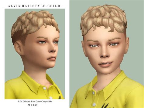 Sims 4 — Alvin Hairstyle By Merci — New Maxis Match Hairstyle For