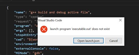 C How To Solve Launch Program Executable Out Does Not Exist