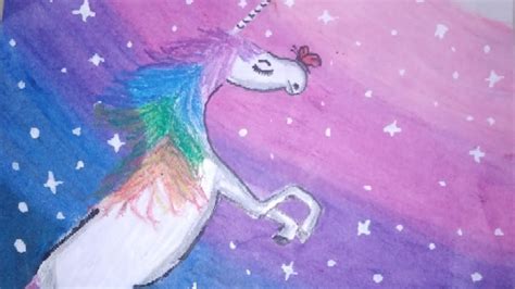 Unicorn Art In Oil Pastel Oil Pastel Art Youtube