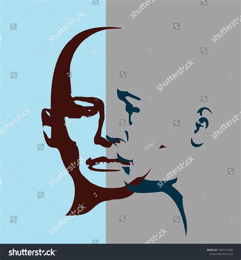 Human Head Silhouette Face Side View Stock Vector Royalty Free