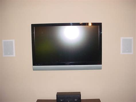 Flush Mounted Speakers Wall Mounted Tv Tv Wall Flat Screen
