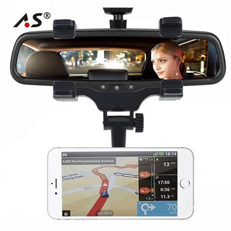 65inch Universal Magnetic Car Rear View Mirror Mobile Phone Holder For