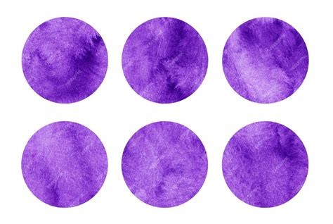 Premium Photo Ultraviolet Watercolor Circles Set Purple Abstract