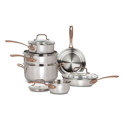 Cuisinart® Minerals 11 Piece Stainless Steel Cookware Set Bed Bath