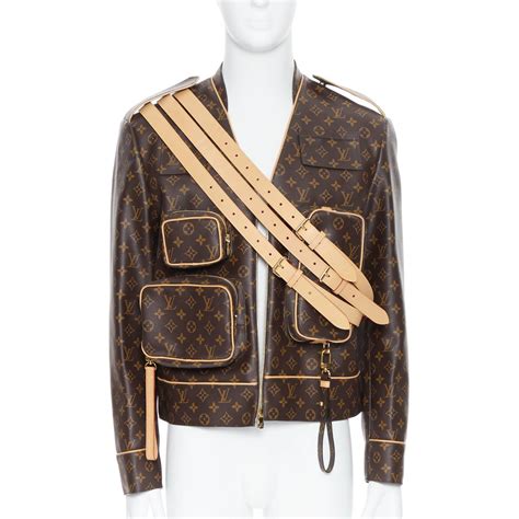 Louis Vuitton Rare Runway Sample Aw19 Monogram Admiral Leather Jacket