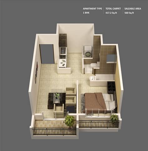 Mumbai One Bedroom Apartment Interior Design Ideas