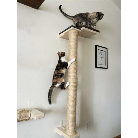 Catastrophicreations Vertical Wall Mounted Sisal Cat Pole Catsplay