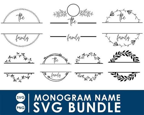 Monogram Svg Bundle Monogram Svg Cricut File Monogram Etsy In 2021