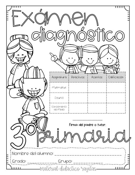 3° Grado Y 3º De Primaria Examen DiagnÓstico Imagenes Educativas