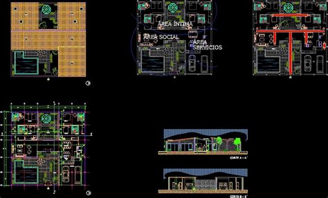 Draft Courtyard House Architecture Dwg Block For Autocad Designs Cad