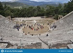 The Ancient Epidauros Theatre, Built in the 4th Century BC. Peloponnese ...