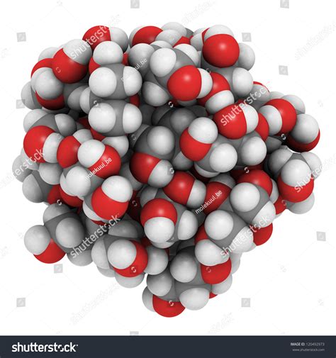 Glycerol Glycerine Molecular Model Molecular Model Stock Illustration