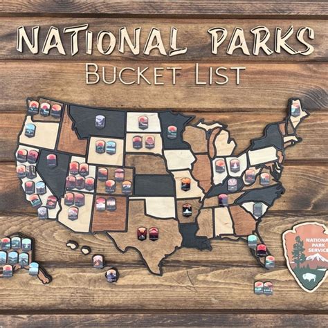 Adventure Bucket List Map National Parks Bucket List Map Etsy