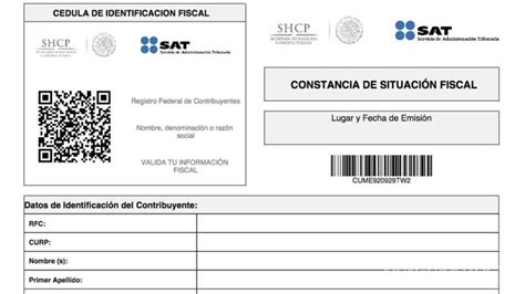 Constancia De Situación Fiscal Del Sat Lo Que Debes Saber Y Cómo