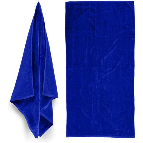 Royal Comfort 32x64 Solid Color Royal Blue 2 Per Pack Terry Velour
