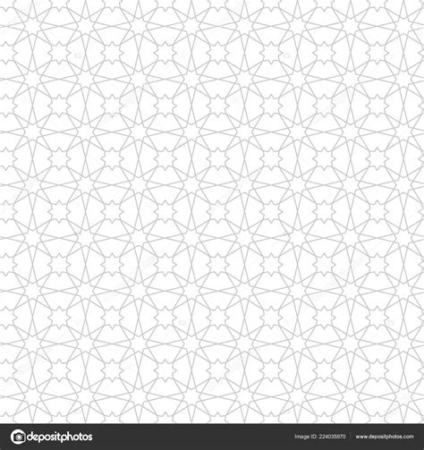 Ramadan Kareem Black White Seamless Pattern Vector Arabic Ornate