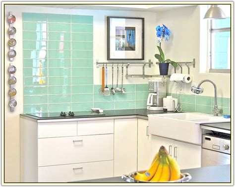 White glass subway tile backsplash. Green Subway Tile Backsplash Kitchen - Tiles : Home ...