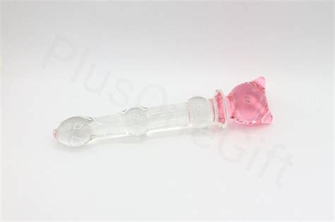 cat shaped glass wand dildo crystal clear glass massage etsy