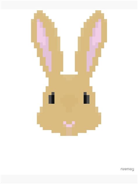 Pixel Art Rabbit Photographic Print For Sale By Raemay Redbubble