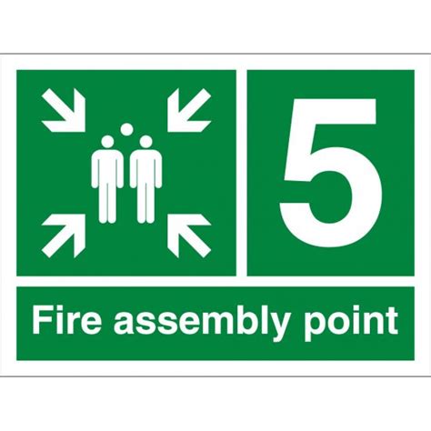 Fire Assembly Point Number 5 Signs From Key Signs Uk