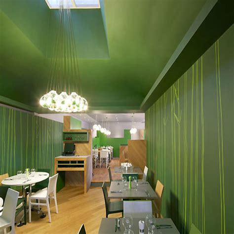 In Design Magz Cozy Elegant Green Restaurant Interior Design