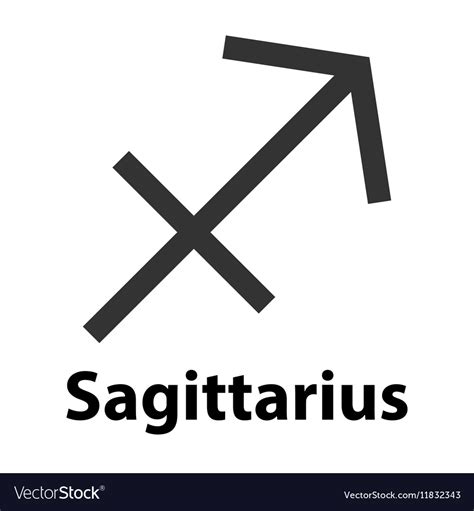 Sagittarius Archer Zodiac Sign Icon Royalty Free Vector