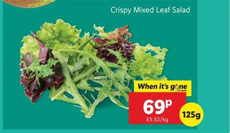 Crispy Mixed Leaf Salad Offer At Lidl