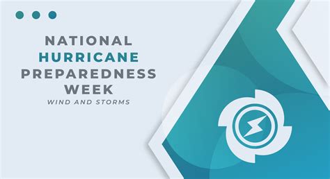 Happy Hurricane Preparedness Week Celebration Vector Design