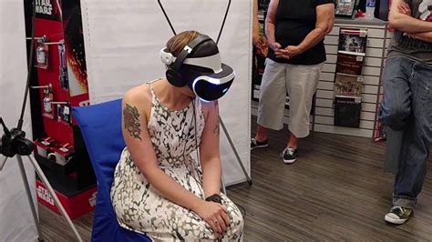 my wife demos the playstation vr youtube