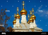 Golden domes of the Russian Orthodox Church in Geneva Switzerland Stock ...