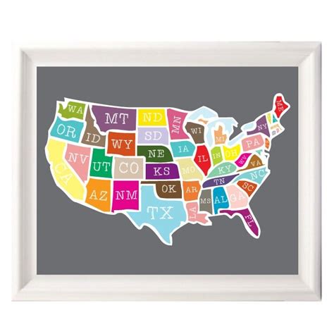 Items Similar To 8x10 Usa Map Poster Print On Etsy