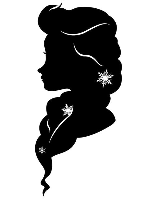 Frozen Elsa Silhouette SVG File - Etsy