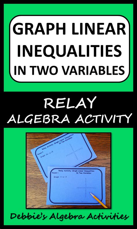 Solutions using substitution with two variables. Graph Linear Inequalities in Two Variables Relay Activity ...