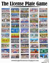 License Plate Bingo Game