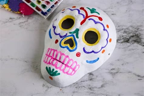 Easy Craft For The Day Of The Dead Paper Mache Skull Hispana Global