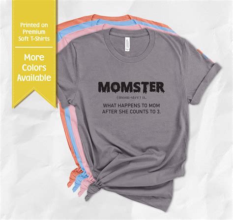 Momster What Happens To Mom After She Counts To 3 T Shirt Etsy